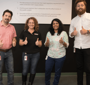 ALOM employees together
