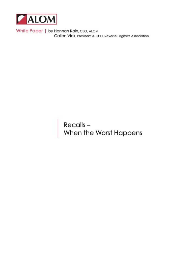 Recalls - When the Worst Happens
